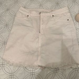 White denim skirt